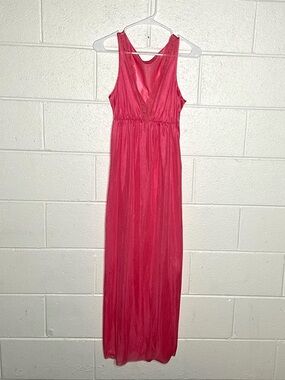 < Vintage Spotlight Pink Nylon Nightgown Size Medium >